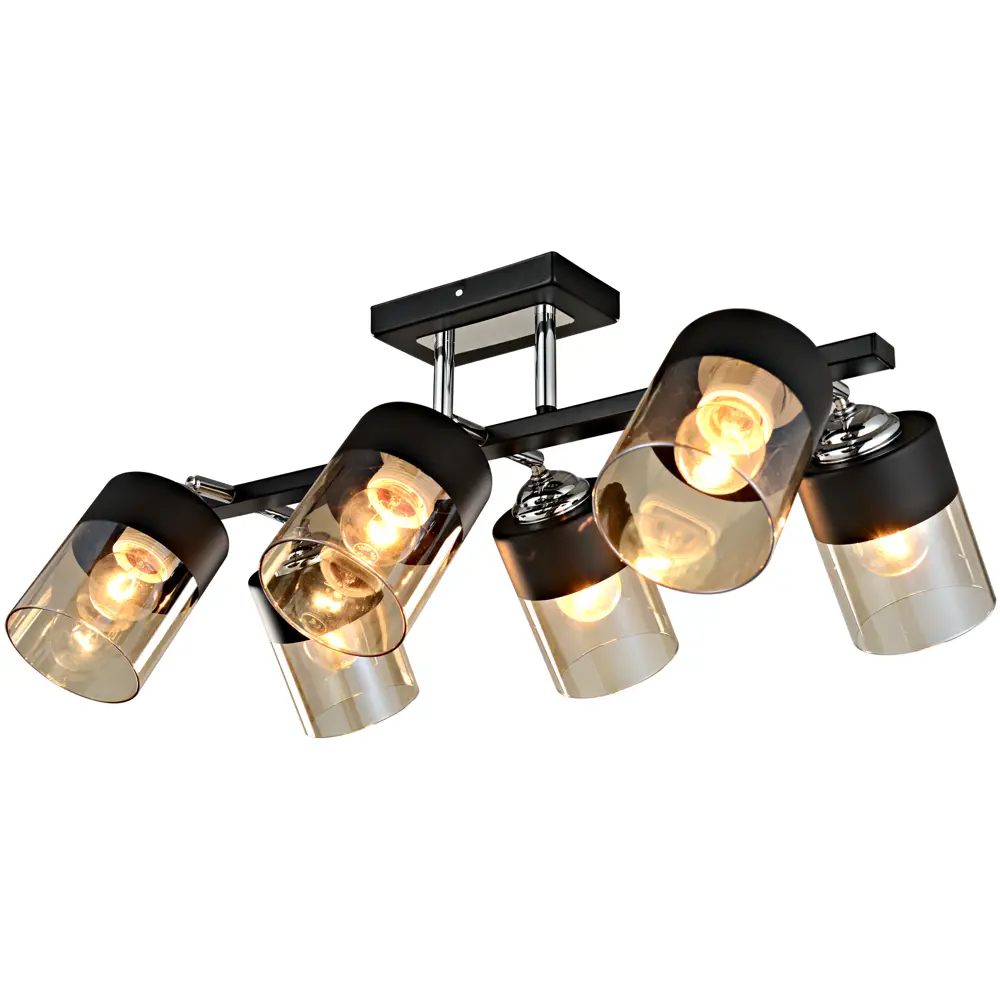 INSPIRE Amber - потолочная люстра с 6 янтарными плафонами 85113378 STLM-0058955 - Вид №3