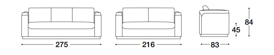 3-местный диван VOLPI Луиджи Вольпи ARCH-00107999 - Вид №2