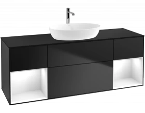 Villeroy&Boch Тумба под раковину Прямоугольная версия F862GFPD Finion Black Matt Lacquer