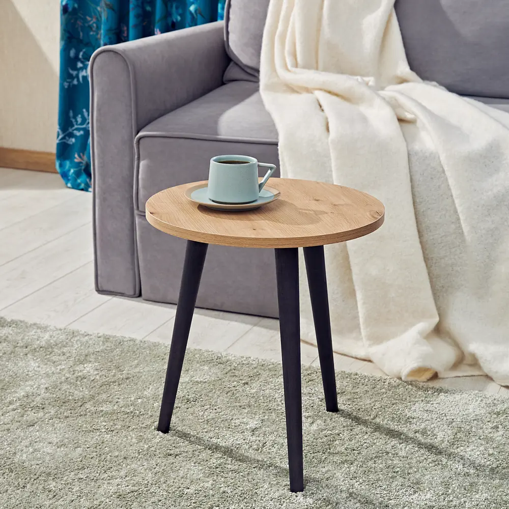 Кофейный столик круглый 39x39 см дуб SEASONS STLM-2070859