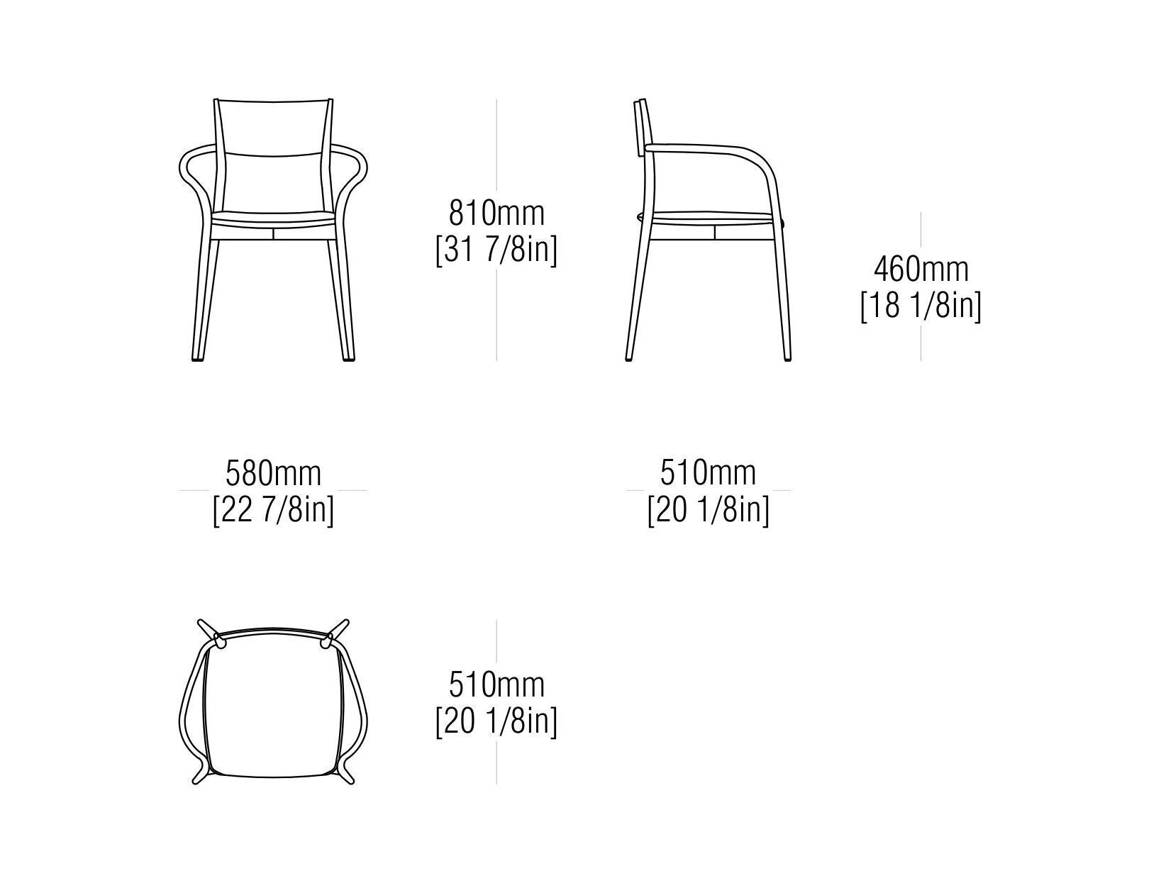 Деревянный стул с мягким сиденьем MisuraEmme BERTHA ARCH-00072149 - Вид №2