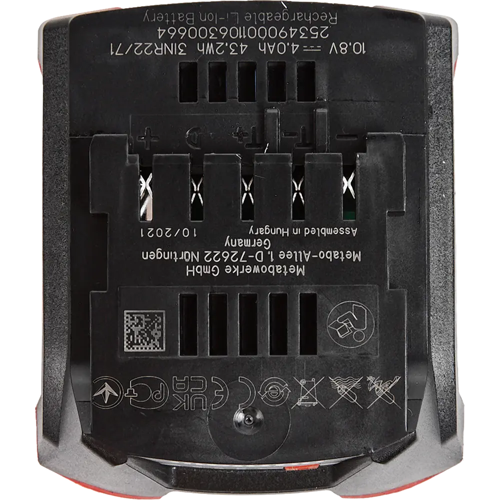 Аккумулятор Metabo 625349000, 12 В Li-ion 4 Ач STLM-2018633 - Вид №1