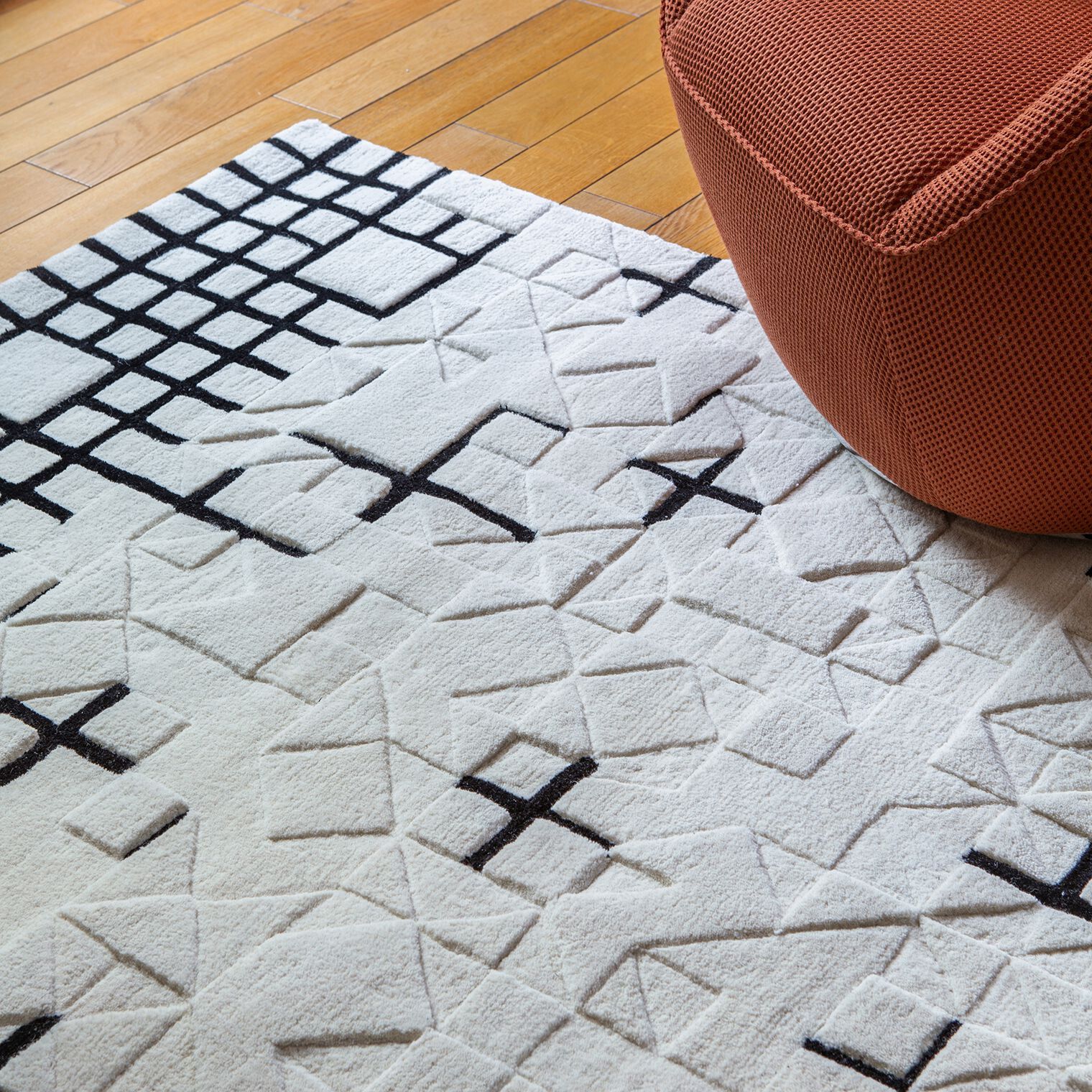 Прямоугольный шерстяной ковер с геометрическим рисунком Biobject SKY ARCH-00099975 - Вид №3