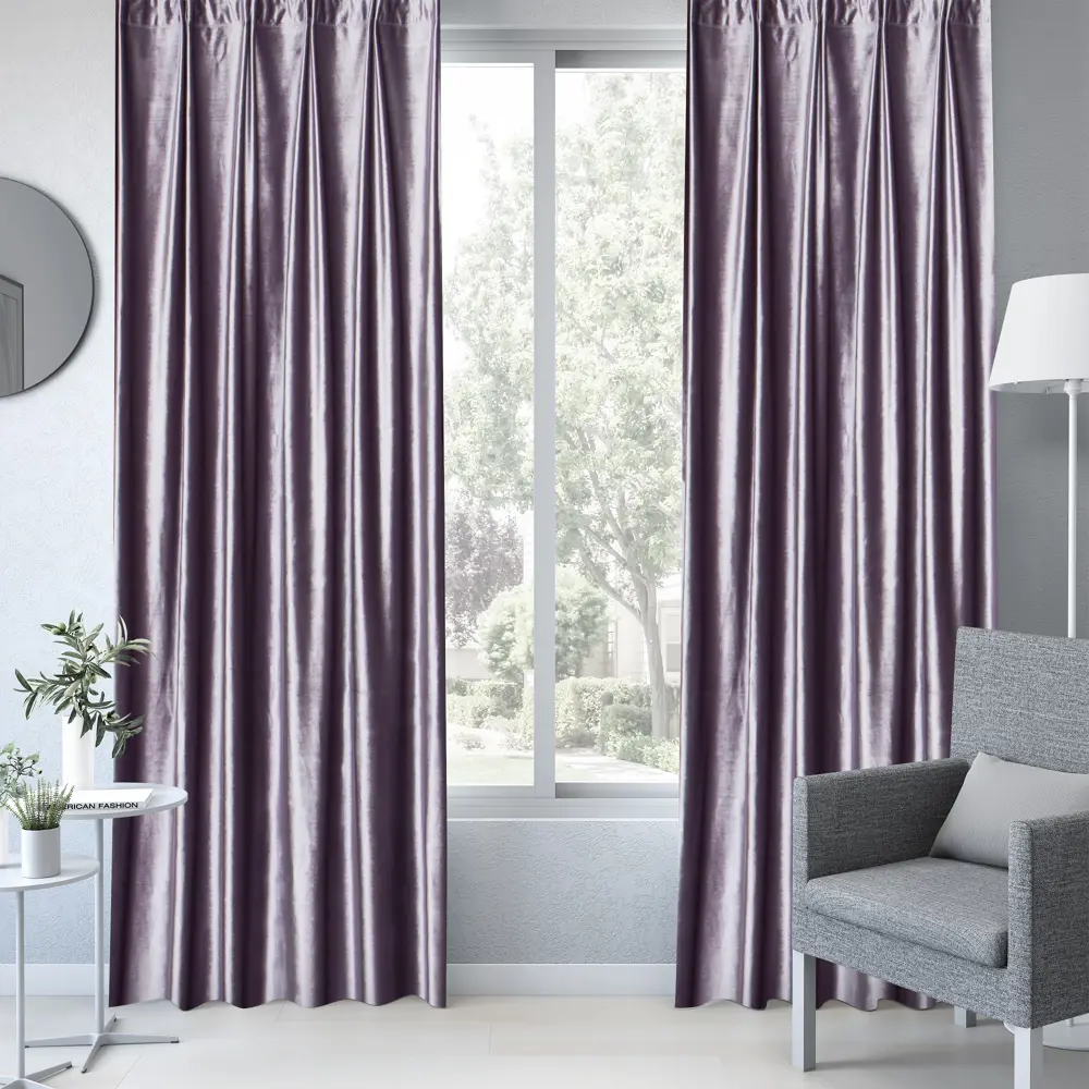 Штора на ленте Inspire Yesenia 160х280 см цвет фиолетовый STLM-2176400 - Вид №6