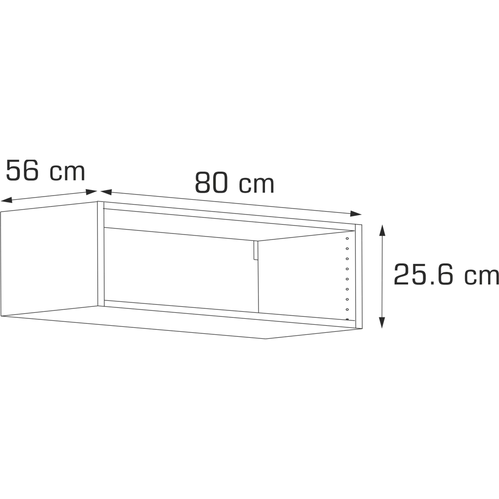 Каркас навесной 80х26х56 см ЛДСП, цвет белый DELINIA ID STLM-2050117 - Вид №3
