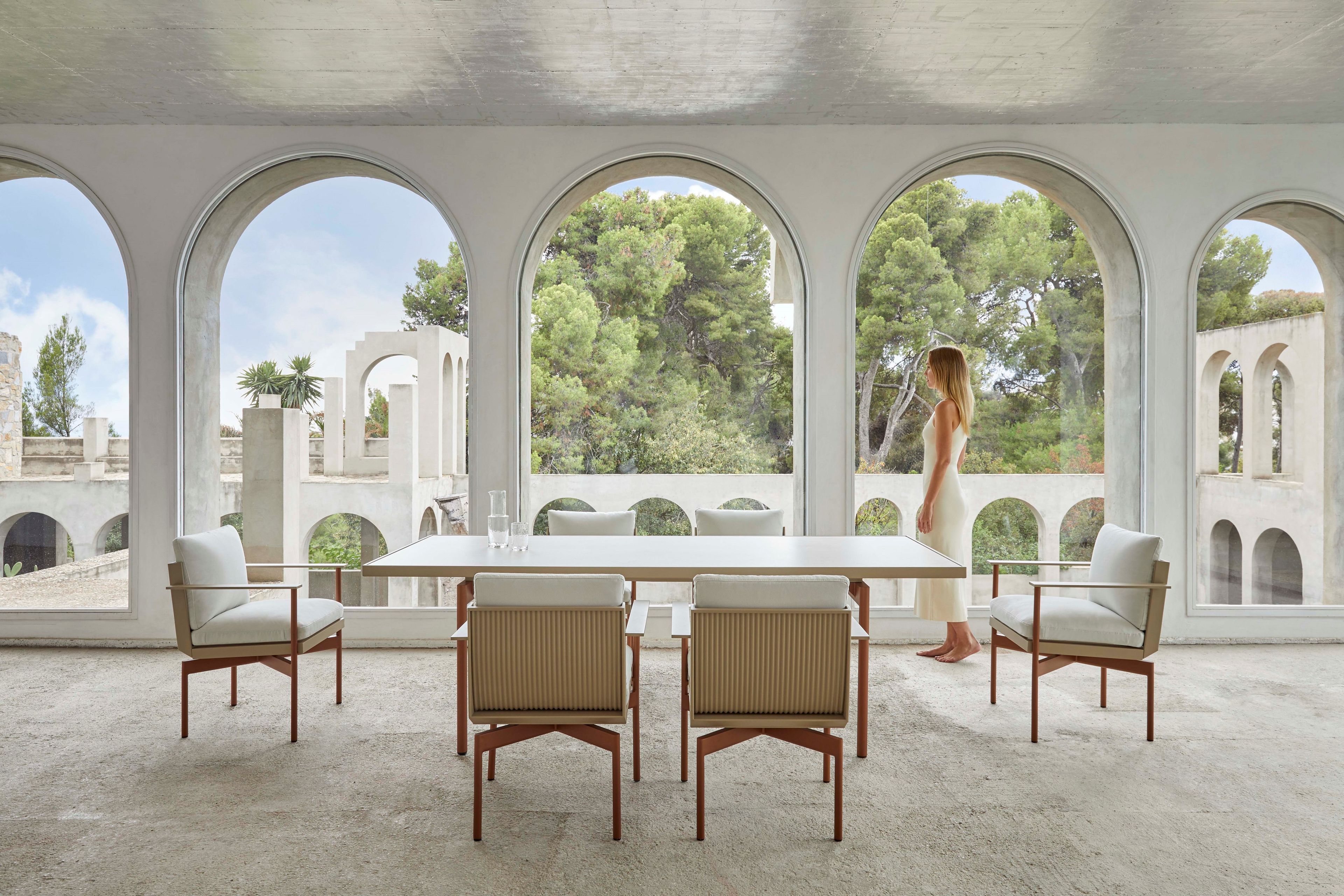 Прямоугольный фарфоровый стол GANDIABLASCO Onde ARCH-00034766 - Вид №6