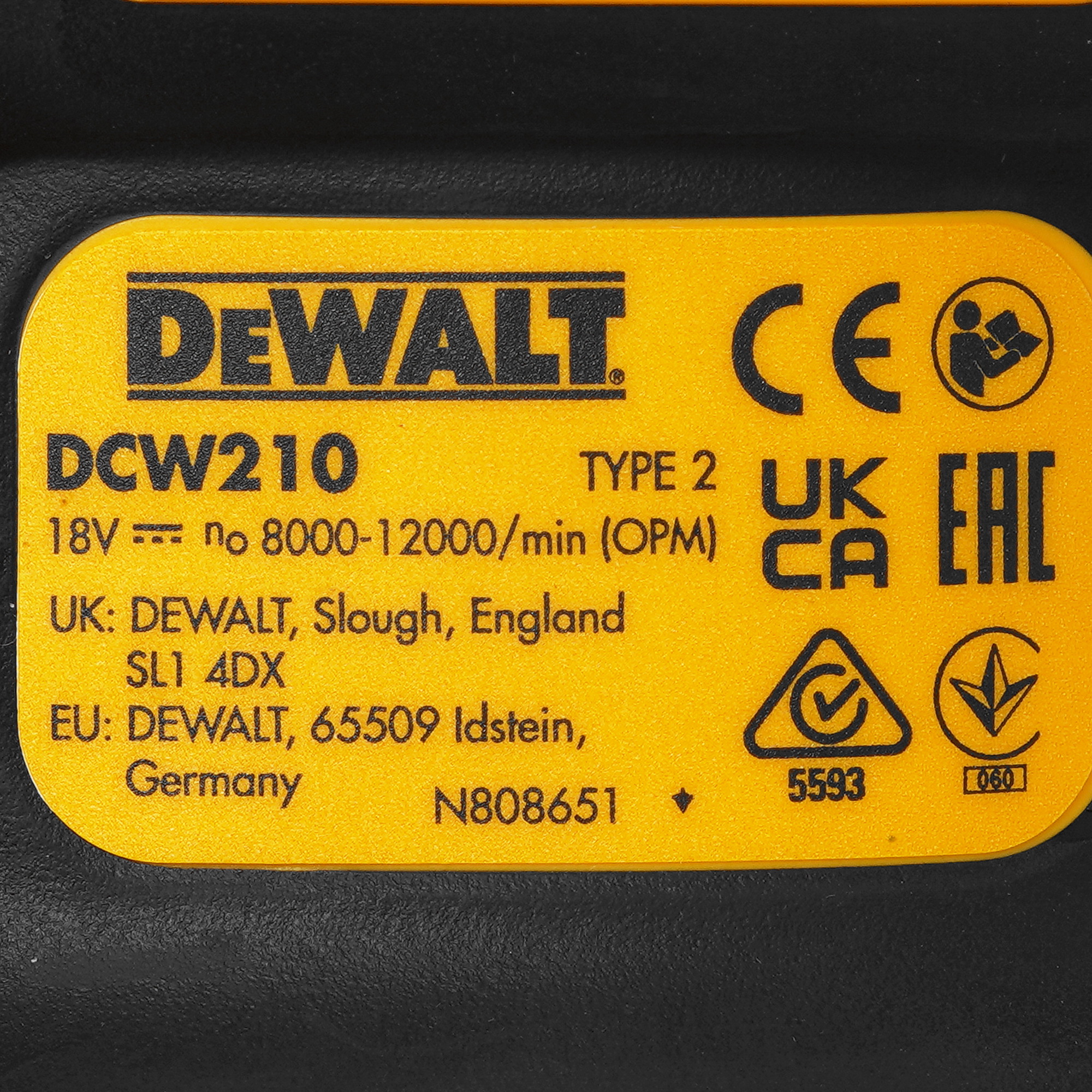 Эксцентриковая шлифмашинка DeWALT DCW210P2 XR FLEXVOLТ 18/54V 5437859 STDN-0044658 - Вид №5