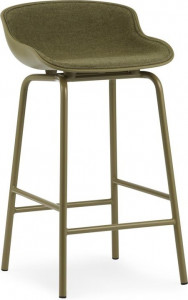 604044 Барный стул 65 см, обивка, сталь, оливковое / Synergy Normann Copenhagen Hyg
