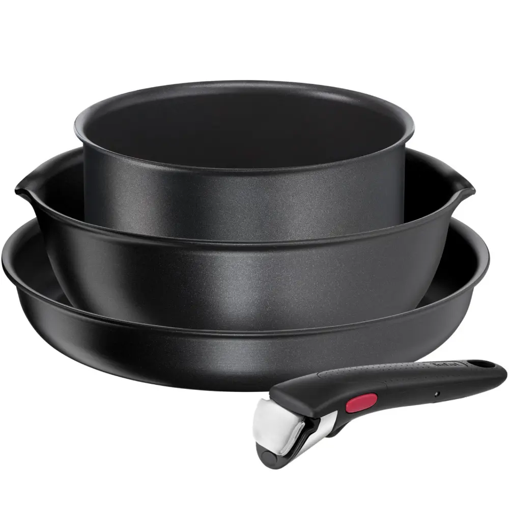 Набор посуды 4 предмета Tefal Ingenio Daily Chef Black алюминий цвет черный