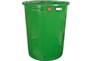 17526468 Круглый мусорный бак 105 л, Н660хD550 мм, пластиковый, зеленый 1/6 ПЛ-BO251 BORA