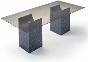 Sancal Прямоугольный стол со стеклянной столешницей и основанием iq surface Vestige