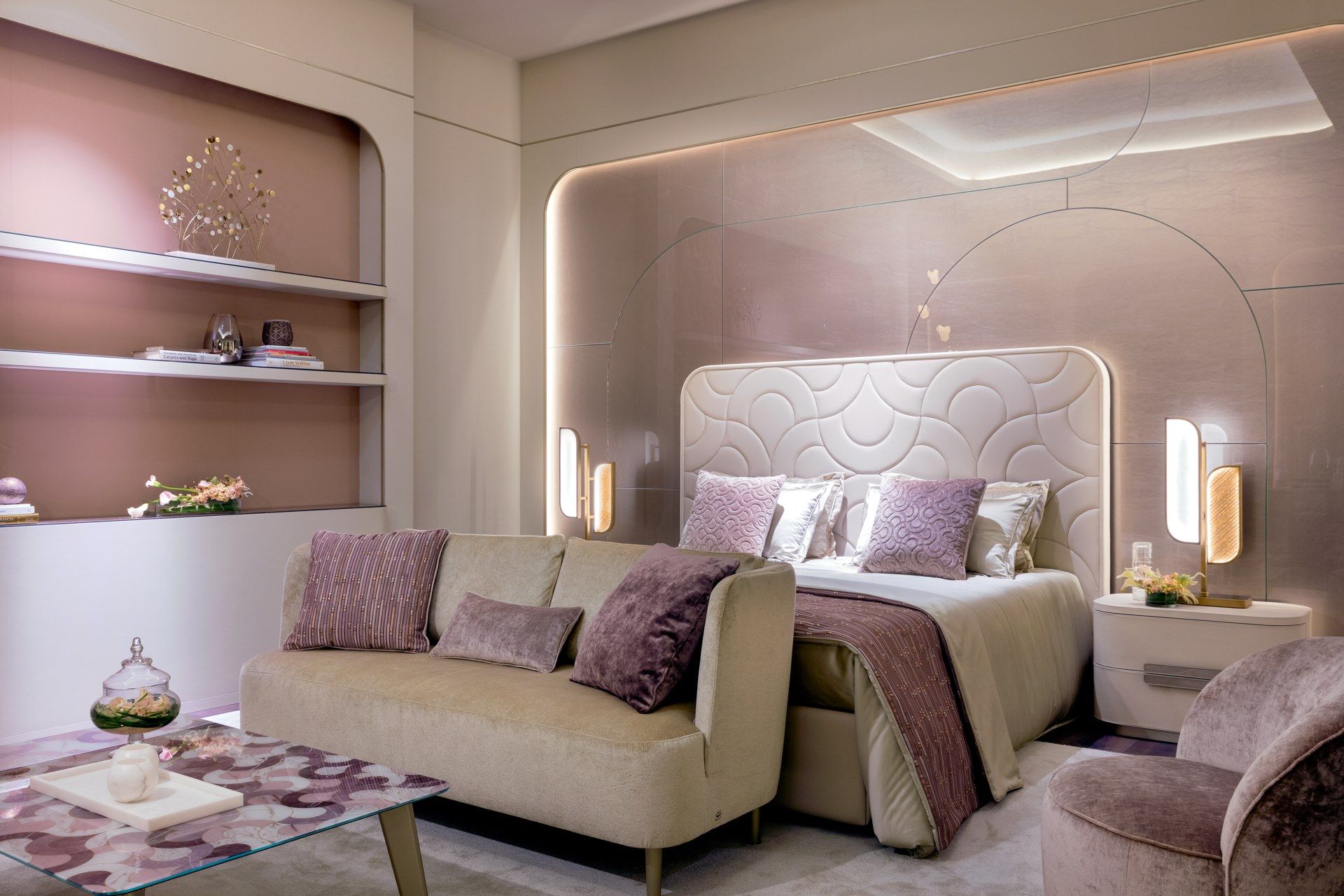 Кожаная мягкая кровать с высоким изголовьем Sicis Amidele ARCH-00048017 - Вид №2