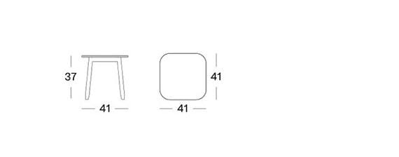 Керамический квадратный садовый журнальный столик Vincent sheppard Дэвид ARCH-00031907 - Вид №6