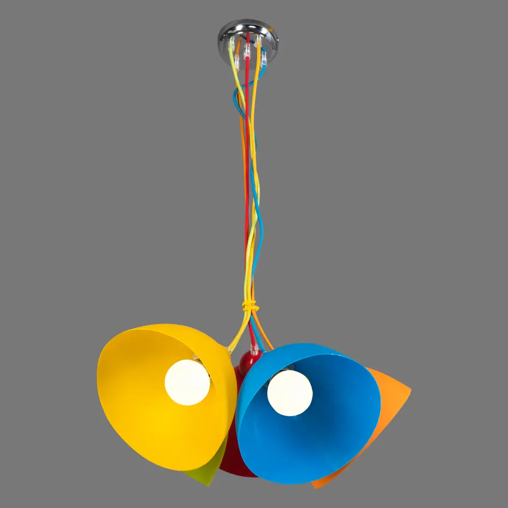 Люстра подвесная Улыбка 5xE27x60 Вт, металл/пластик, цвет хром/мультиколор MW-Light STLM-2207325 - Вид №10
