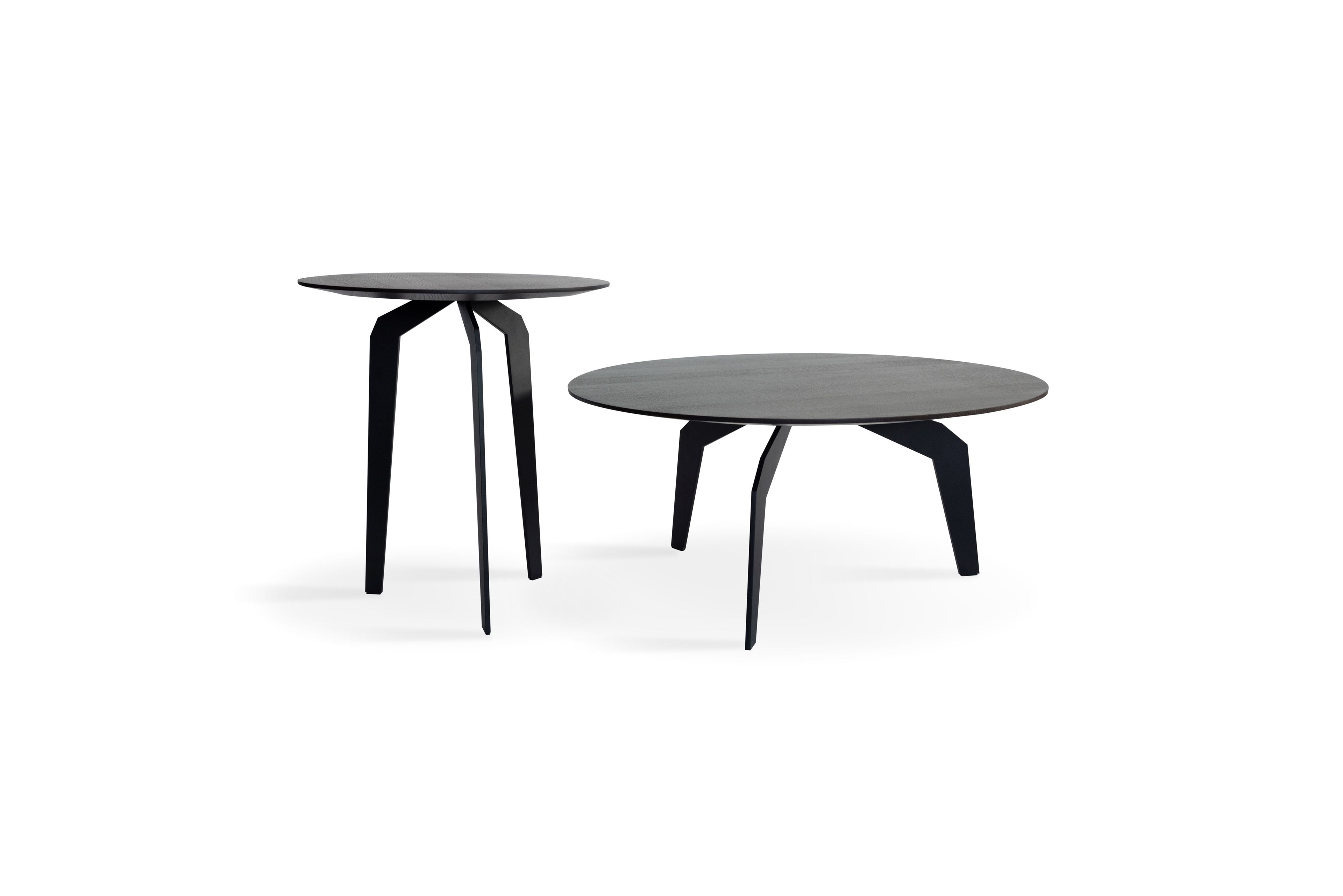 Круглый низкий журнальный столик из дуба Nobonobo Feza ARCH-00021681 - Вид №1