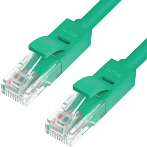 GCR-LNC05-2.0m патч-корд прямой 2.0m, utp кат.5e, зеленый, позолоченные контакты, 24 awg, литой, , ethernet high speed 1 гбит/с, rj45, t568b Greenconnect
