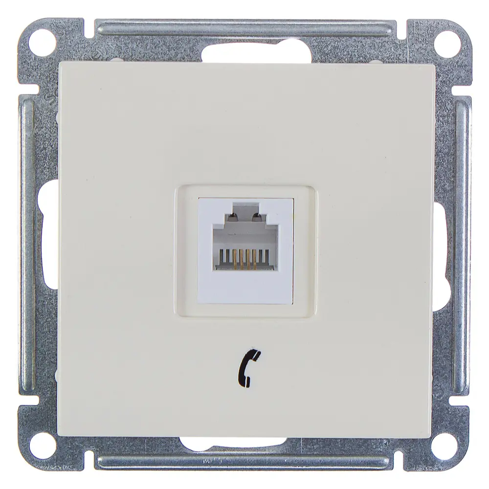 Телефонная розетка W59, 1 разъем, цвет слоновая кость Schneider Electric STLM-2053159 - Вид №1
