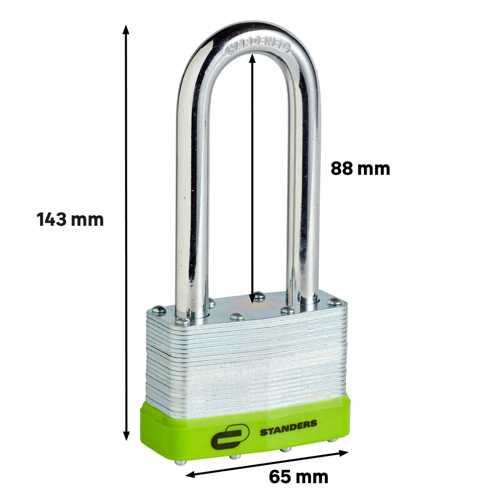 Замок навесной Standers с длинной дужкой 65x45 мм сталь STLM-2168408 - Вид №4