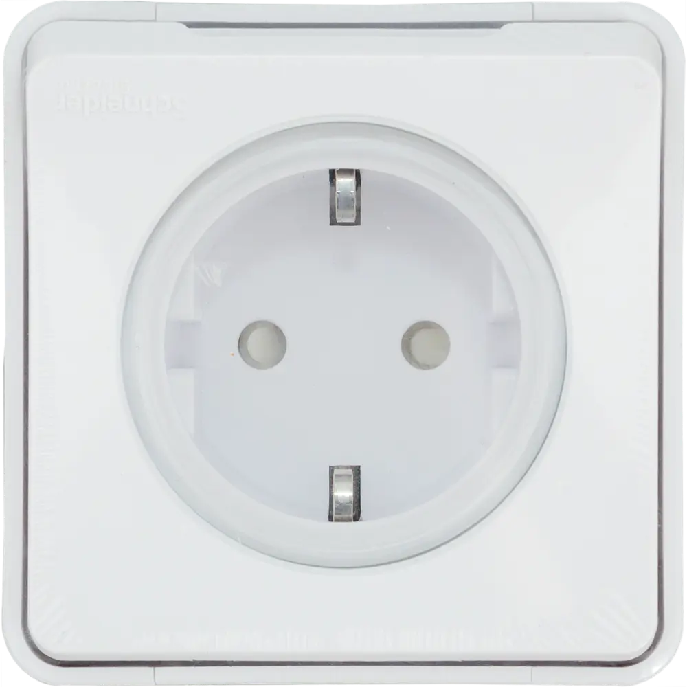Розетка накладная влагозащищённая Schneider Electric Mureva Styl с заземлением со шторками IP55 цвет белый STLM-2127651 - Вид №5