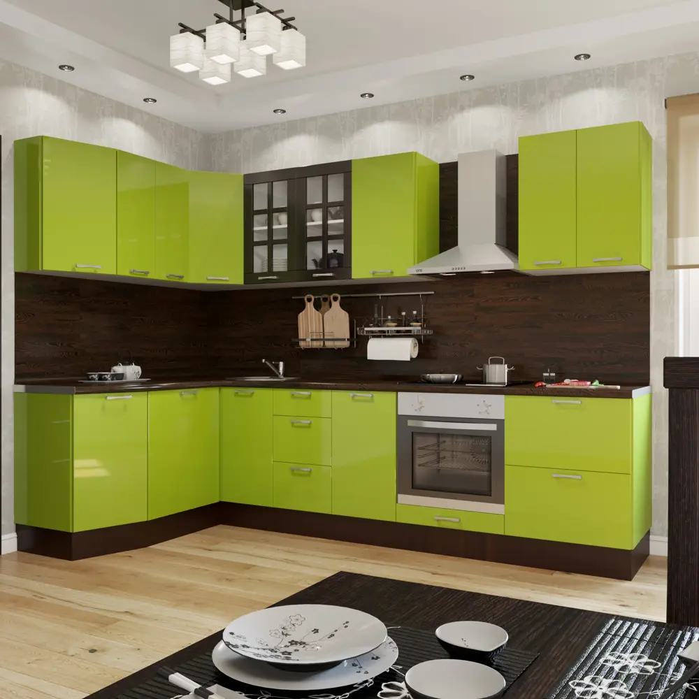 Двери для шкафа Delinia «Васаби» 80x70 см, пластик, цвет зелёный, 3 шт STLM-2027802 - Вид №2