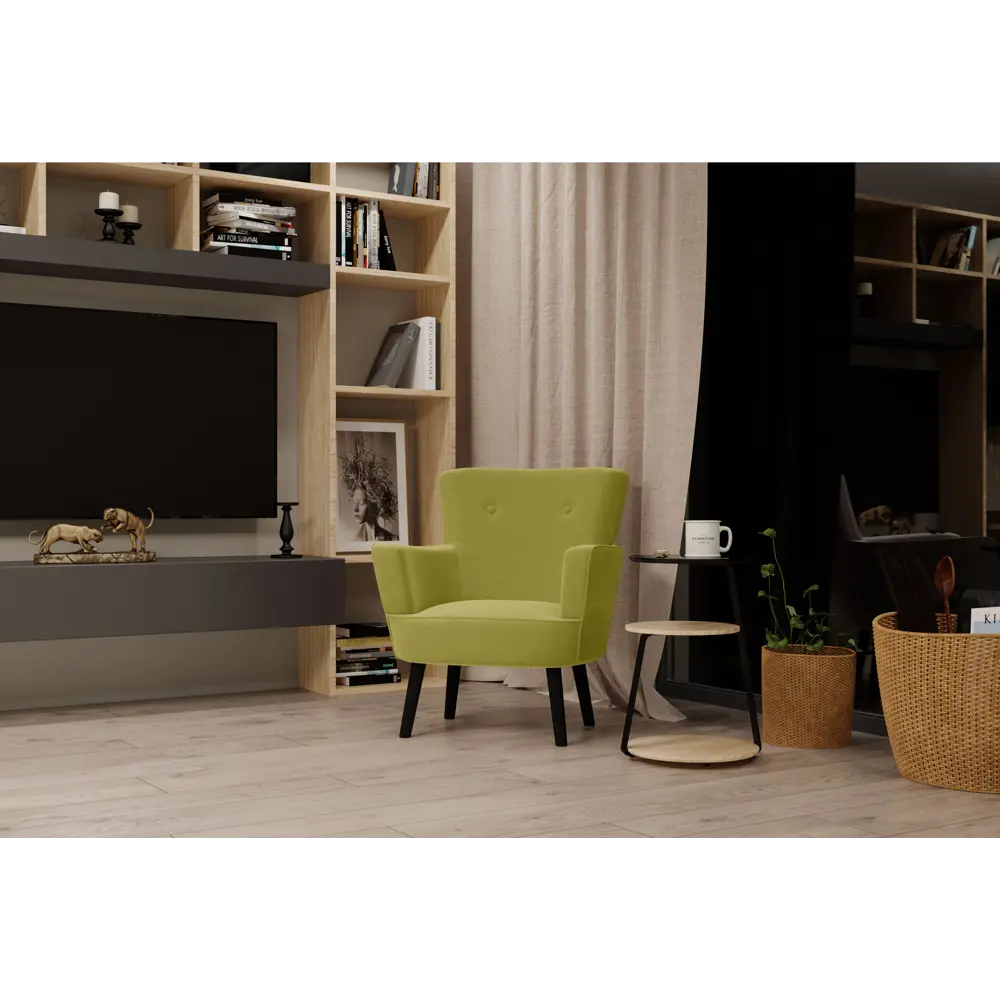 Кресло полиэстер Seasons Вилли 77x86x76 см цвет желтый STLM-2043911 - Вид №3