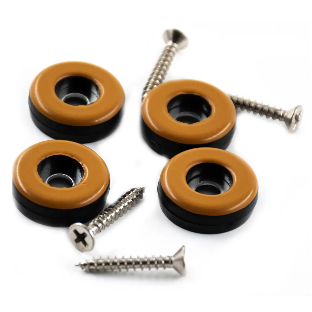 Накладки на мебельные ножки на саморезах ⌀22 мм круглые ПТФЭ коричневые 4 шт DILWIS STLM-2151316