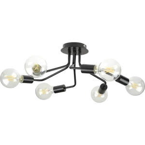Люстра потолочная 10106, 6 ламп, 25 м², цвет чёрный