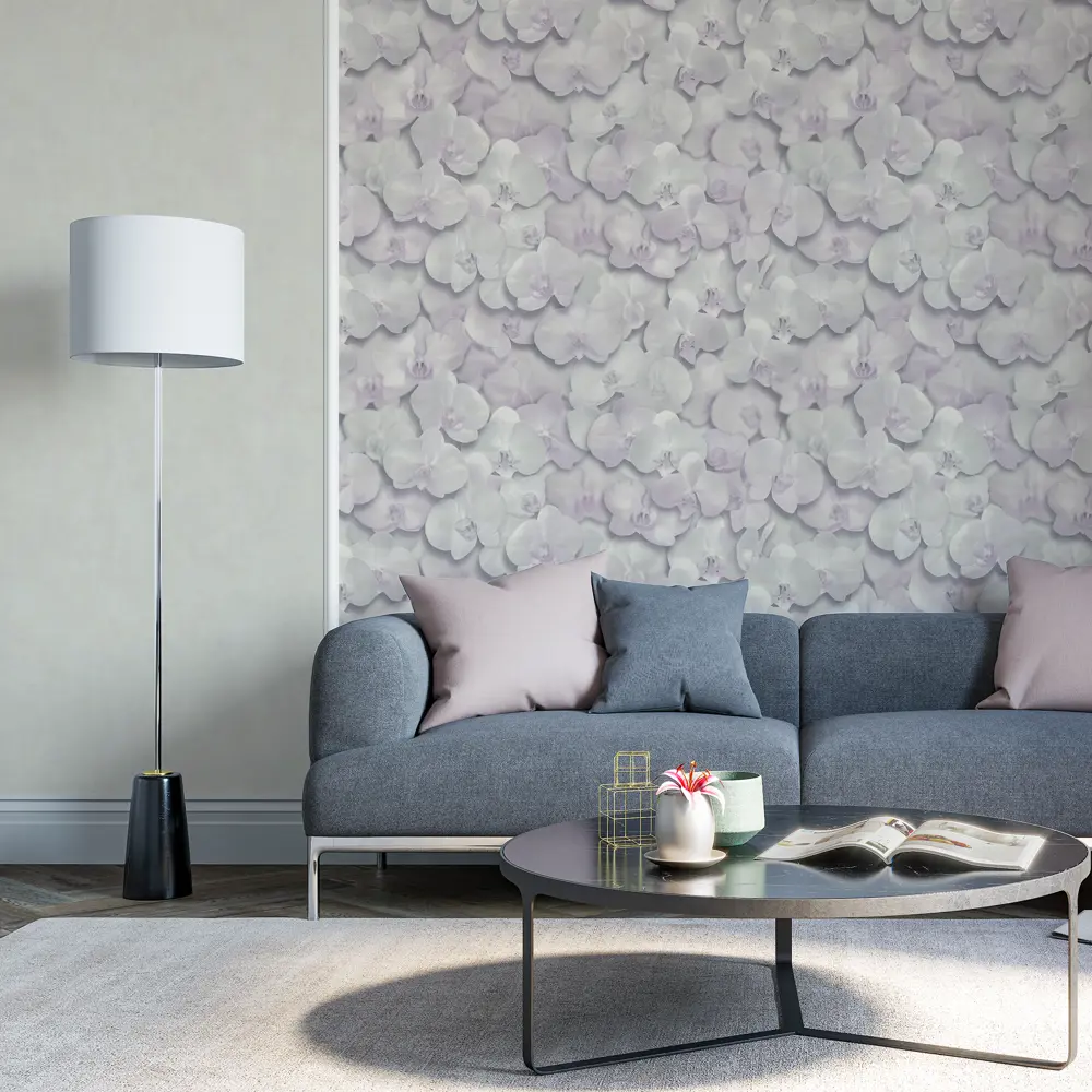 Обои флизелиновые Home Color Orchid серые 1.06 м HC71421-11 STLM-2002377 - Вид №2