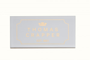 TCTINWH Плитка с декоративным логотипом Thomas Crapper Albus White Thomas Crapper