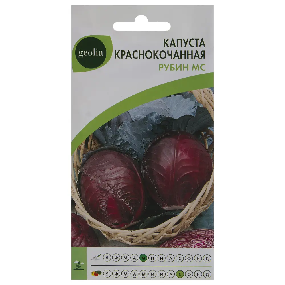 Семена капусты краснокочанной GEOLIA Рубин МС - среднеспелый сорт 17585439 STLM-0008377