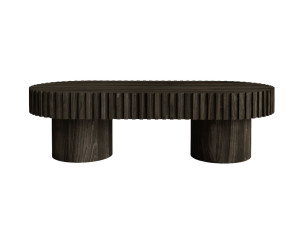 Деревянный овальный журнальный столик