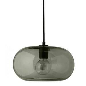 12993350505001 Лампа подвесная kobe, 17хD30 см, зеленое дымчатое стекло, черный цоколь Frandsen