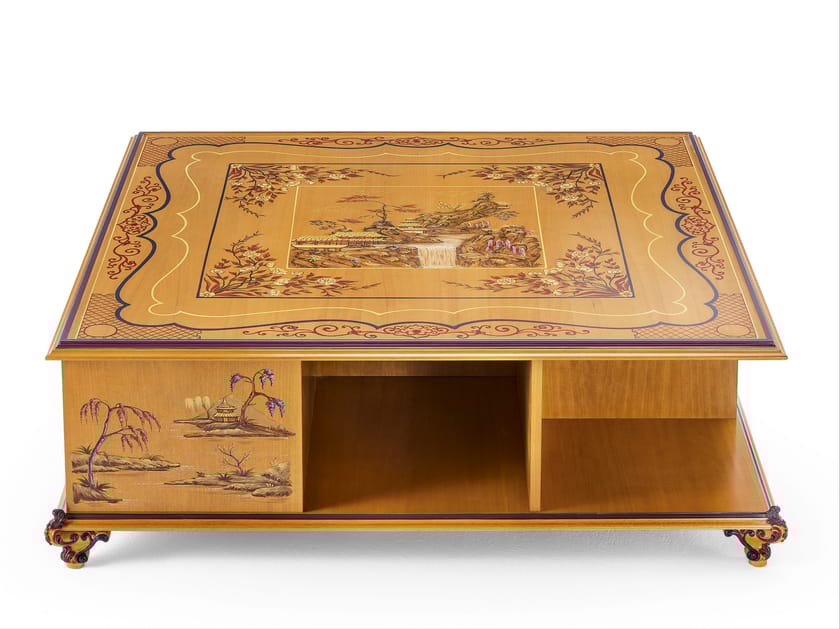 Деревянный квадратный журнальный столик OAK Галерея ARCH-00126310