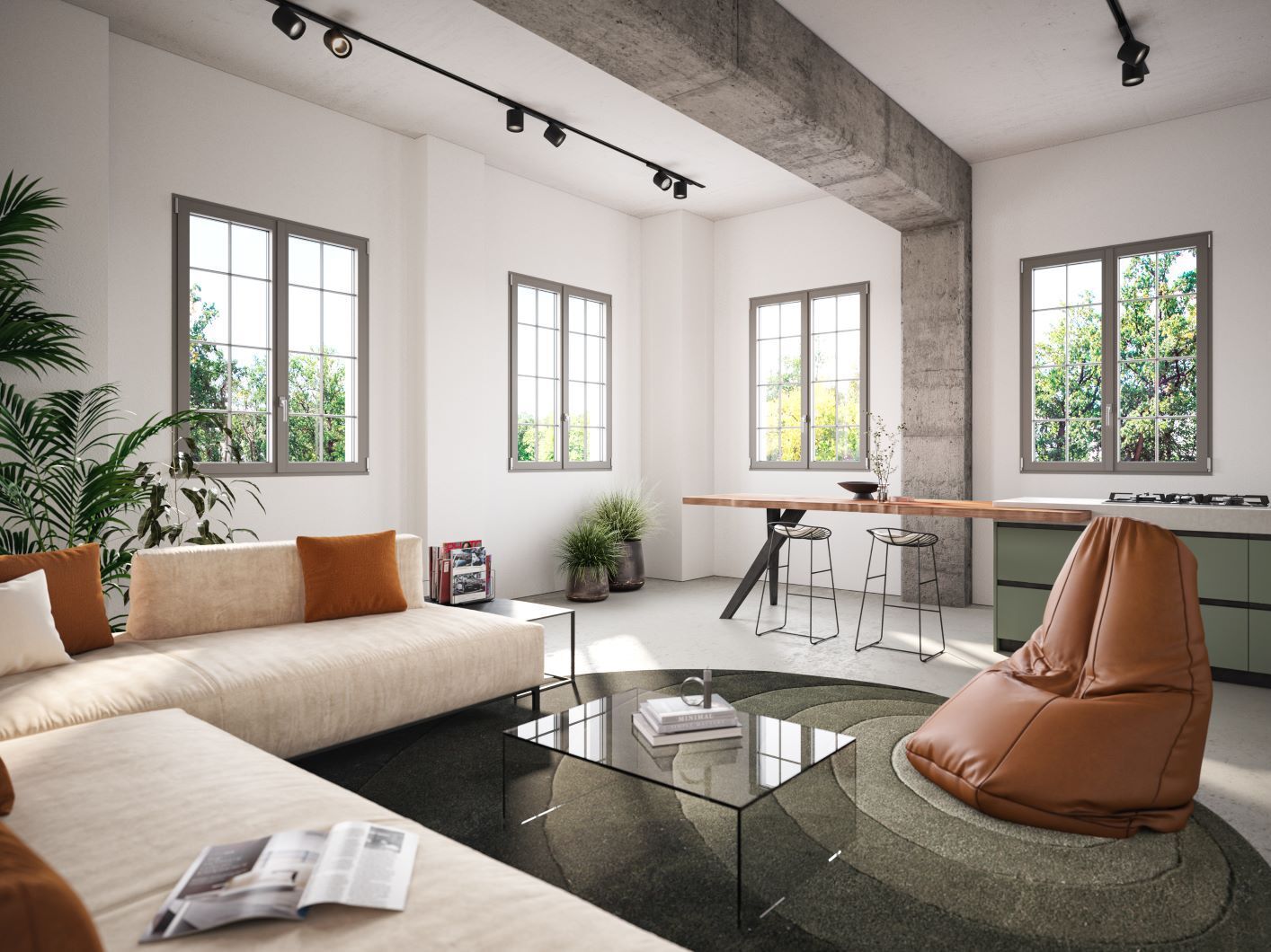 Алюминиевое створчатое окно Oknoplast алюминий ARCH-00151938