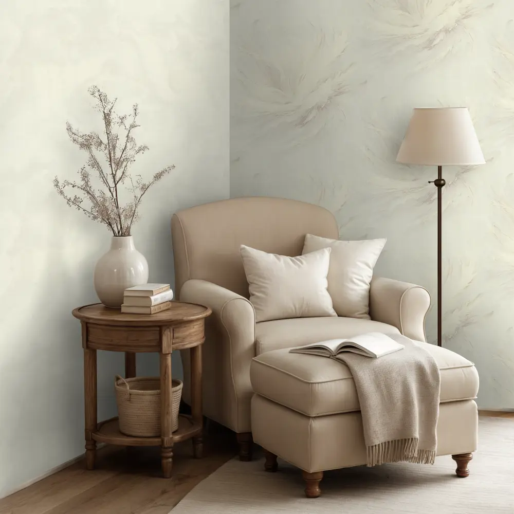 Флизелиновые обои Euro Decor Flora белые рельефные 1.06 м 89437894 STLM-1584863