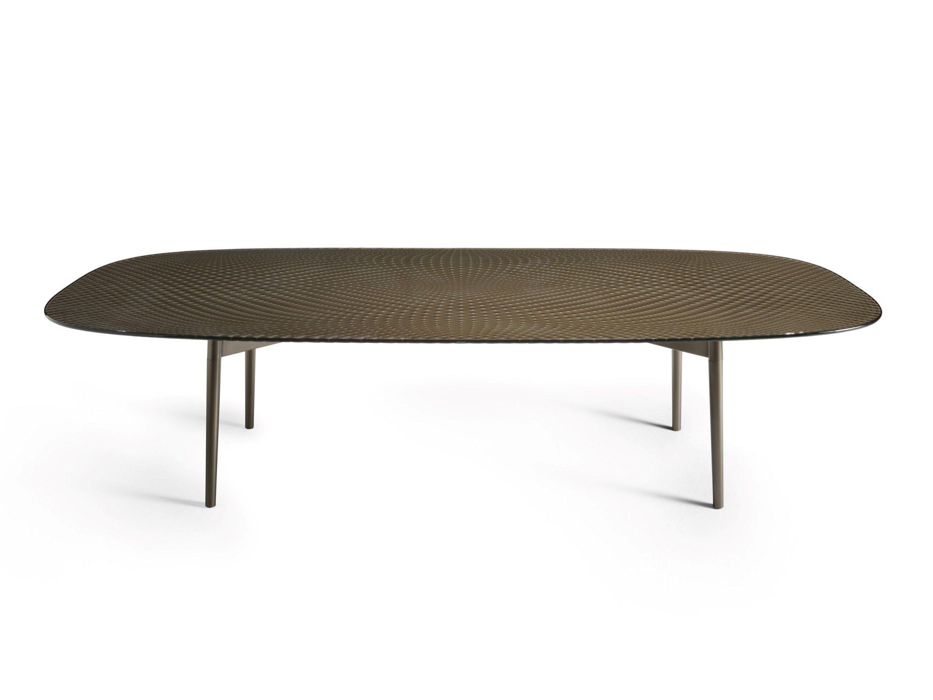 Стол с окрашенным металлическим основанием и стеклянным верхом FIAM ITALIA Coral Beach ARCH-00050702 - Вид №1