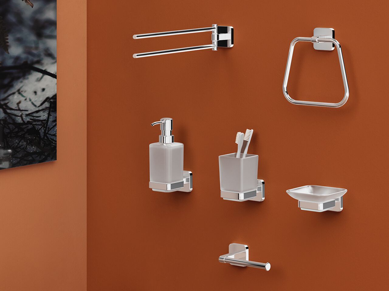 Держатель для полотенец из нержавеющей стали GEDY Тонга ARCH-00109234 - Вид №5