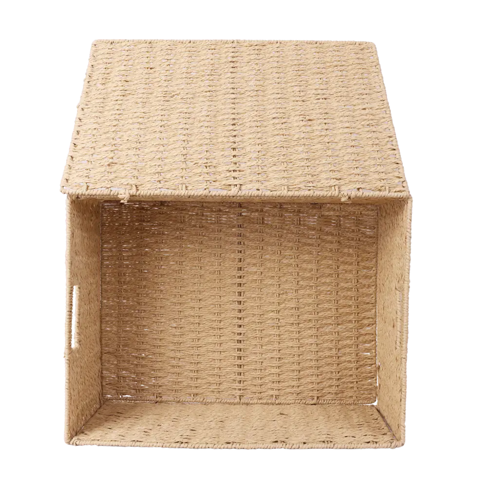 Корзина с крышкой Konsensa 38x28x18 см бумага цвет бежевый 89439456 STLM-2087550  - Вид №3