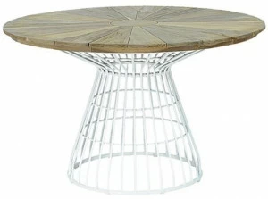 cbdesign Круглый садовый стол из алюминия и дерева Fiorella Tj 331/332/333