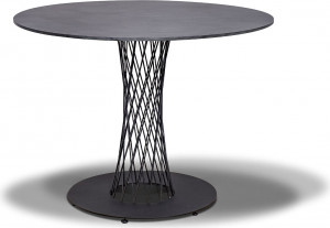 RC658-R100-SHT-TU3-1 "Диего" обеденный стол из HPL круглый Ø100см, цвет "серый гранит" 4SIS