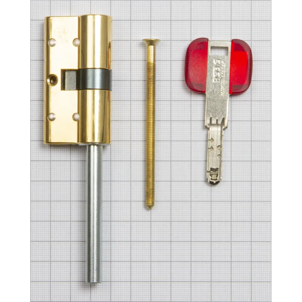 Цилиндр Cisa RS3 ОL3S7-07.66, 25x10x25 мм, ключ/шток, цвет латунь, без вертушки STLM-2132966 - Вид №2