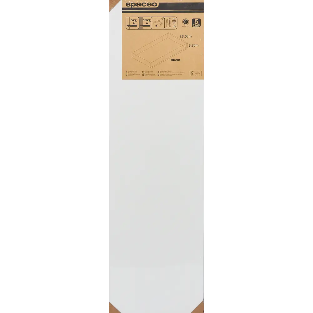 Полка настенная Spaceo White 80x23.5 см МДФ цвет белый STLM-2164451 - Вид №19