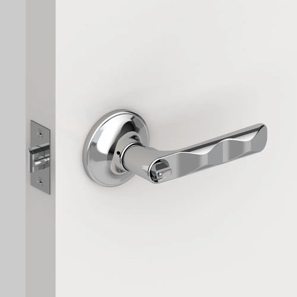 Ручка-защелка 624/BL PB-B с фиксатором ЦАМ, цвет хром FUARO STLM-2007849 - Вид №7