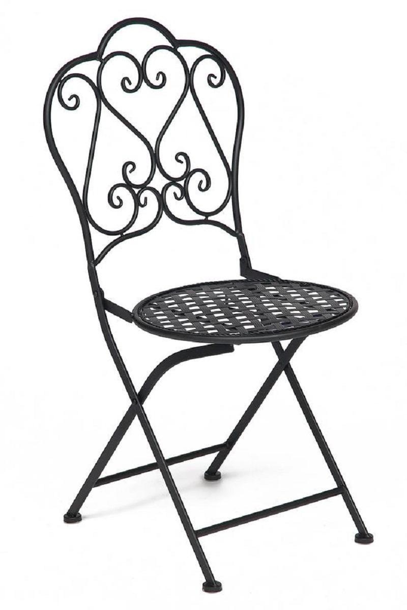 90469708 Стул садовый складной 43 см х 48 см х 91 см металл черный 2 шт Love Chair STLM-0239300 TETCHAIR