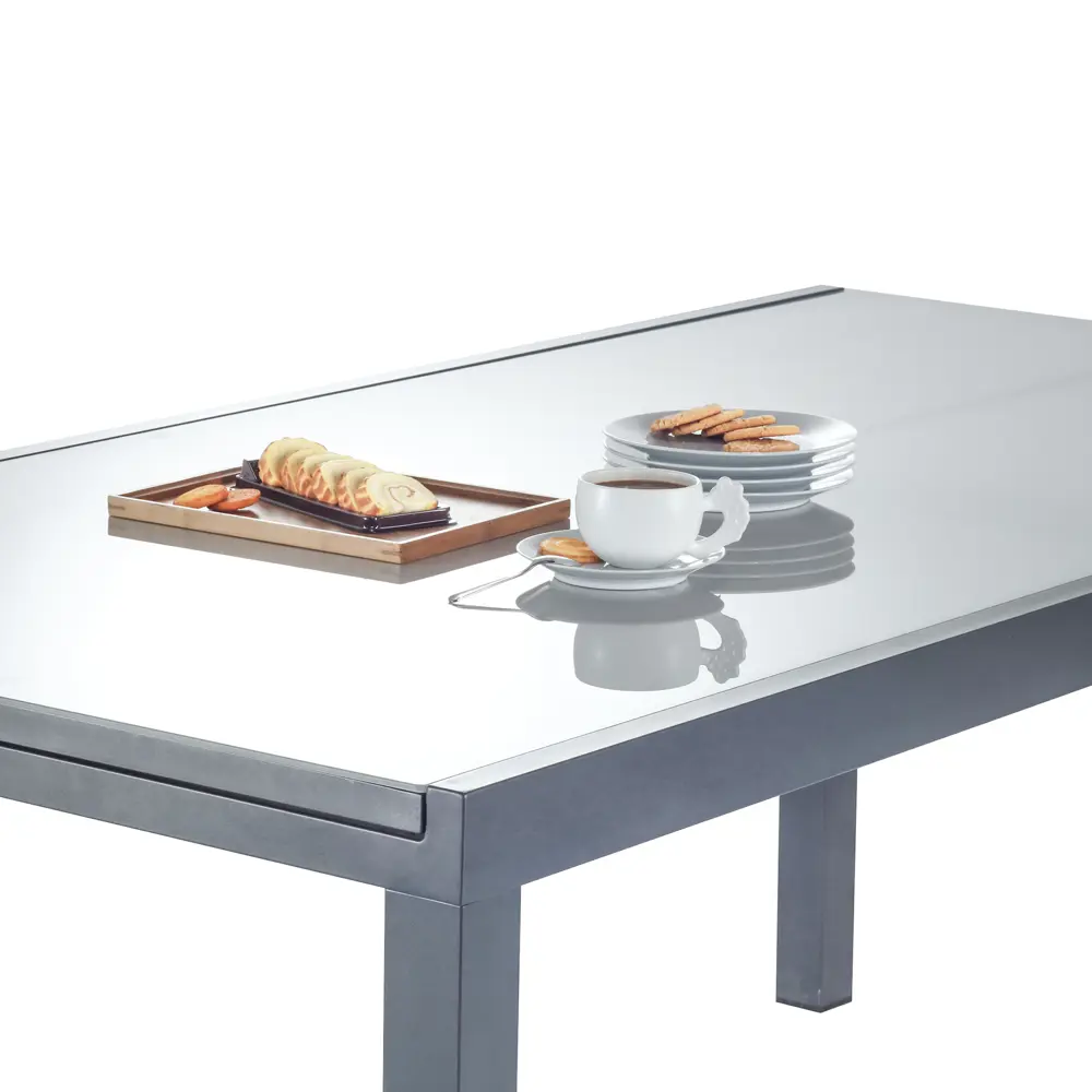 Стол садовый раздвижной Naterial Lyra Up&Down 180-260х90х75 см алюминий/стекло темно-серый STLM-2015368 - Вид №15