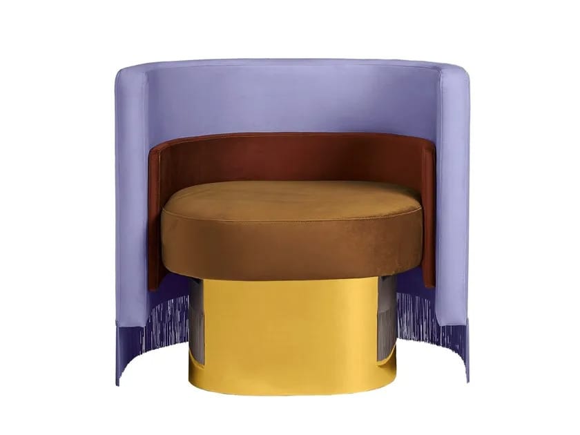 Бархатное кресло с подлокотниками Houtique ARCH-00075239