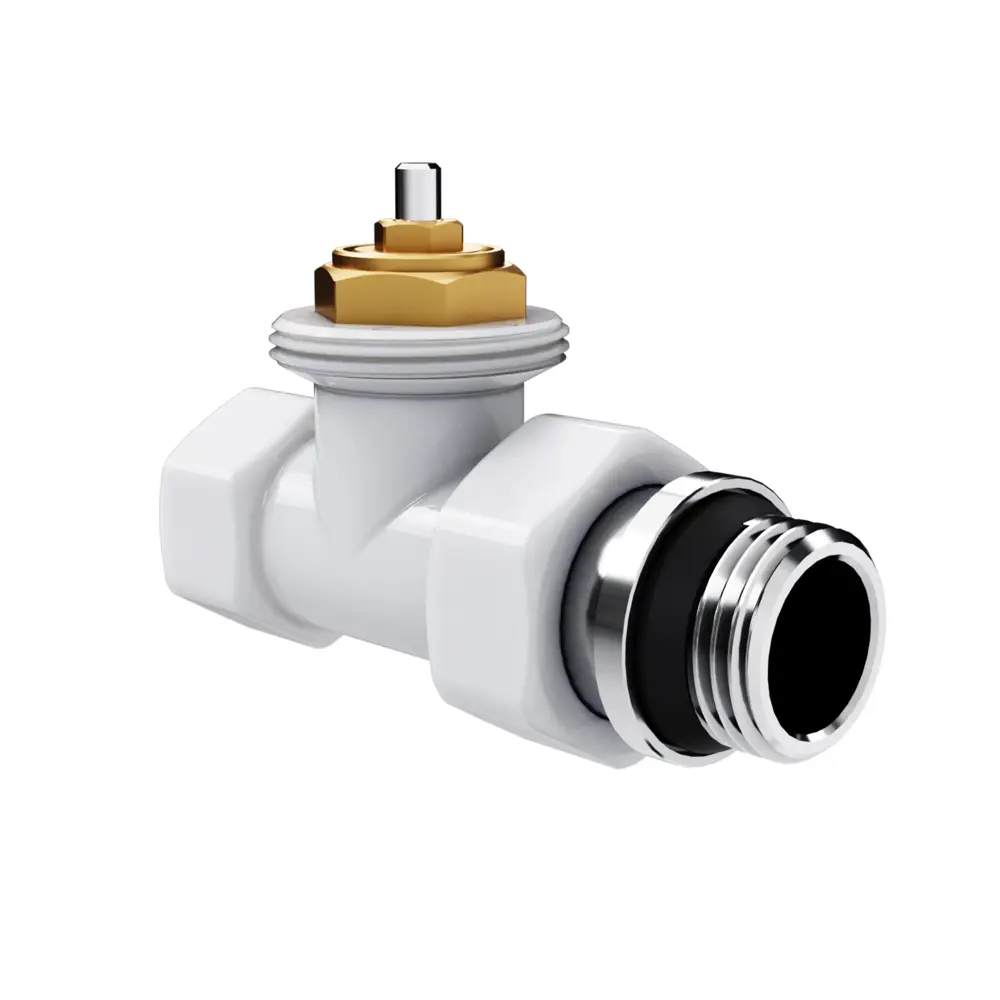 Термостатический комплект для радиатора прямой Royal Thermo Design 1/2" латунь цвет белый STLM-2182582 - Вид №2