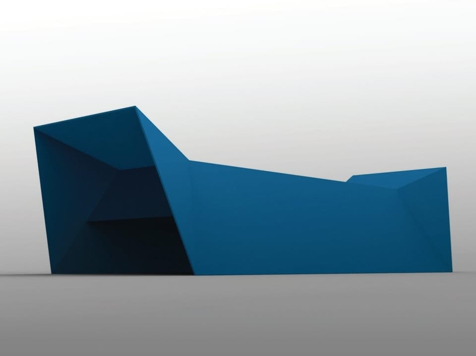 Скамья из листового металла без спинки Viscio Urban Design AIRON ARCH-00005499