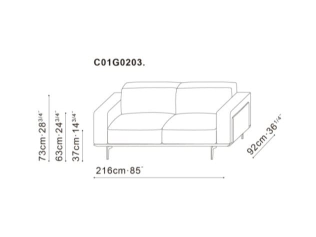 3-местный кожаный секционный диван CAMERICH ARCH-00141680