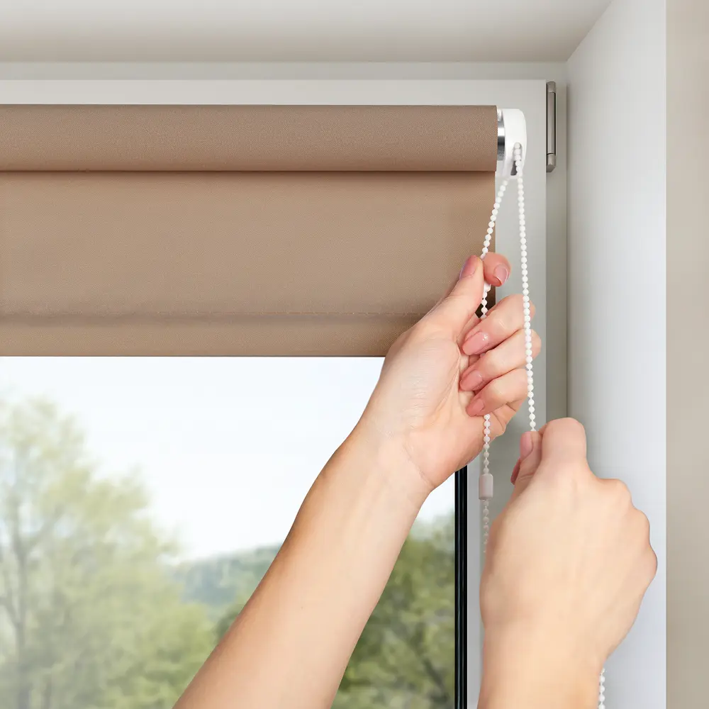 Штора рулонная Plain, 60x160 см, цвет бежевый PRAKTO STLM-2132659 - Вид №2